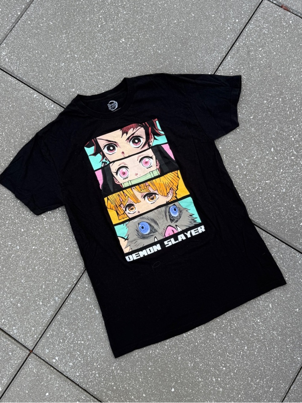 Black Demon Slayer Graphic Short Sleeve Tee